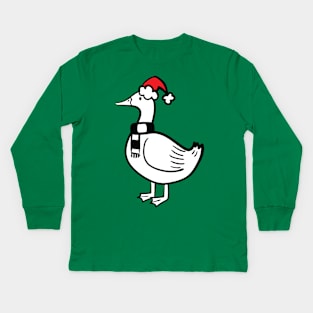 Christmas Duck Kids Long Sleeve T-Shirt